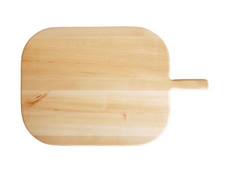 Stavlimmad björkskärbräda med litet handtag 46x29 cm