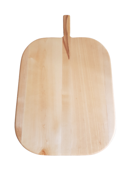Stavlimmad björkskärbräda med litet handtag 46x29 cm