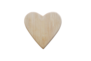 Vackert hjärtformad smörgåsbricka av björk 19x19 cm