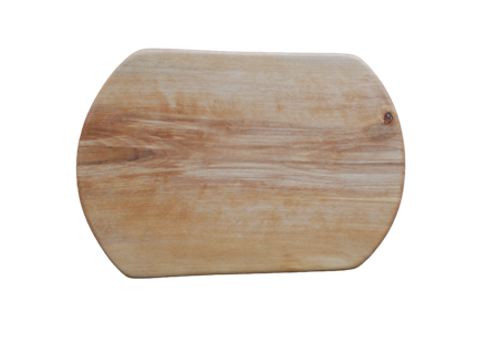 Naturlig björkskärbräda med svängda kortsidor 31x21 cm
