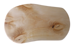 Unik björkskärbräda med svängda kortsidor 42x22 cm