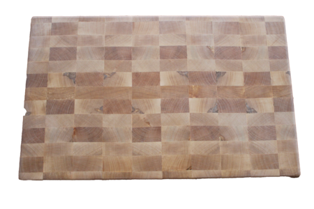 Ändträskärbräda tillverkad av björk med vinklade kanter43x27cm