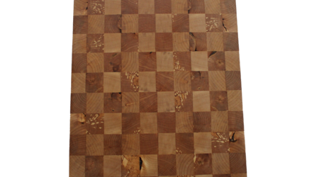 Rutig ändträskärbräda av björk/asp 44x31 cm