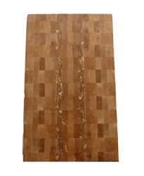 Stor ändträskärbräda av björk med vinklade kanter 50x30 cm