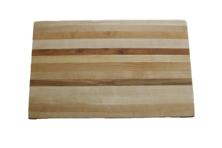 Stavlimmad björkskärbräda med vinklade kanter 38x24 cm