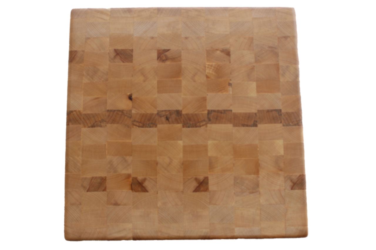 Fyrkantig ändträskärbräda av björk 26,5 x26,5 cm