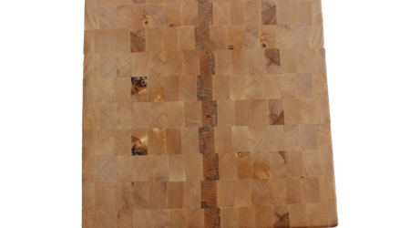 Fyrkantig ändträskärbräda av björk 26,5 x26,5 cm