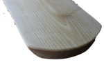Björkskärbräda med naturliga kanter och svängda kortsidor 45x20 cm