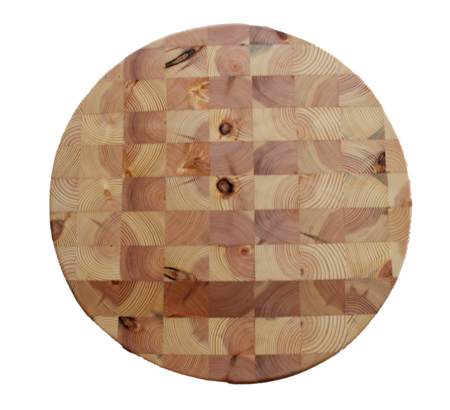 Rund ändträskärbräda av furu 36,5x5,2 cm