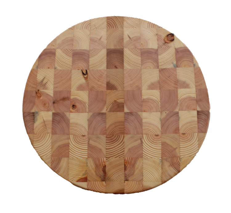 Rund ändträskärbräda av furu 36,5x 4 cm