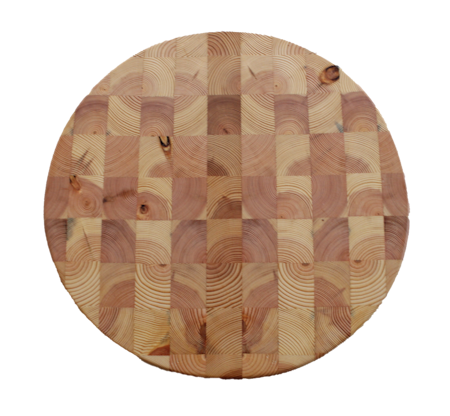 Rund ändträskärbräda av furu 36,5x5,2 cm