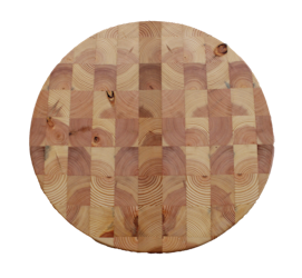 Rund ändträskärbräda av furu 36,5x 4 cm