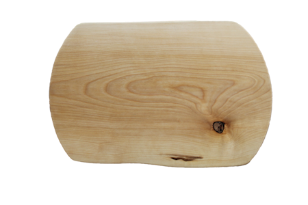 Lättare björkskärbräda med runda vinklade kortsidor 40x26 cm