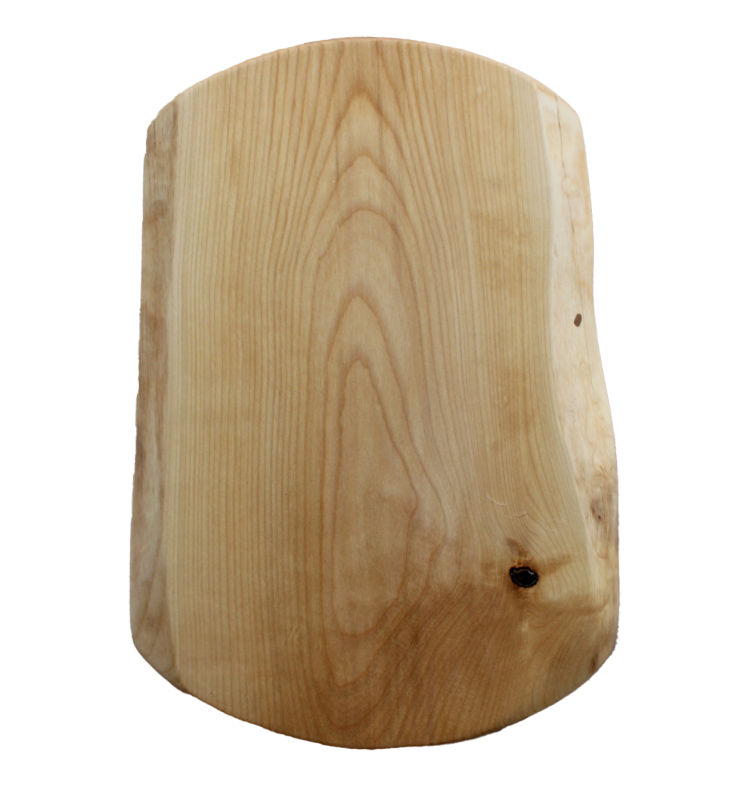 Lättare björkskärbräda med runda vinklade kortsidor 40x26 cm