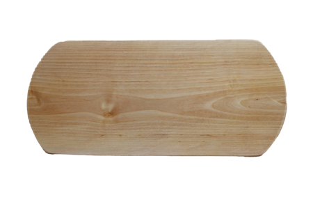 Björkskärbräda med vinklade svängda kortsidor 44x20 cm