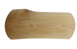 Lång björkskärbräda med naturliga kanter och svängda kortsidor 49x18 cm
