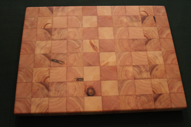 Klassisk stor ändträskärbräda av furu 41x31cm