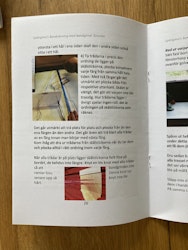 Instruktionshäfte bandvävning på bandgrind.
