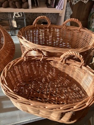 Handskkorg 2set, flätad pil.