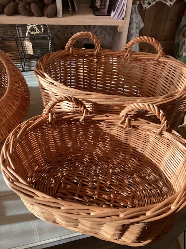 Handskkorg 2set, flätad pil.