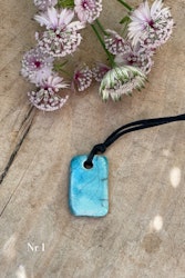 Halsband - raku - turkos