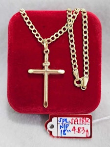 Cross Necklace/Halsband 18karat