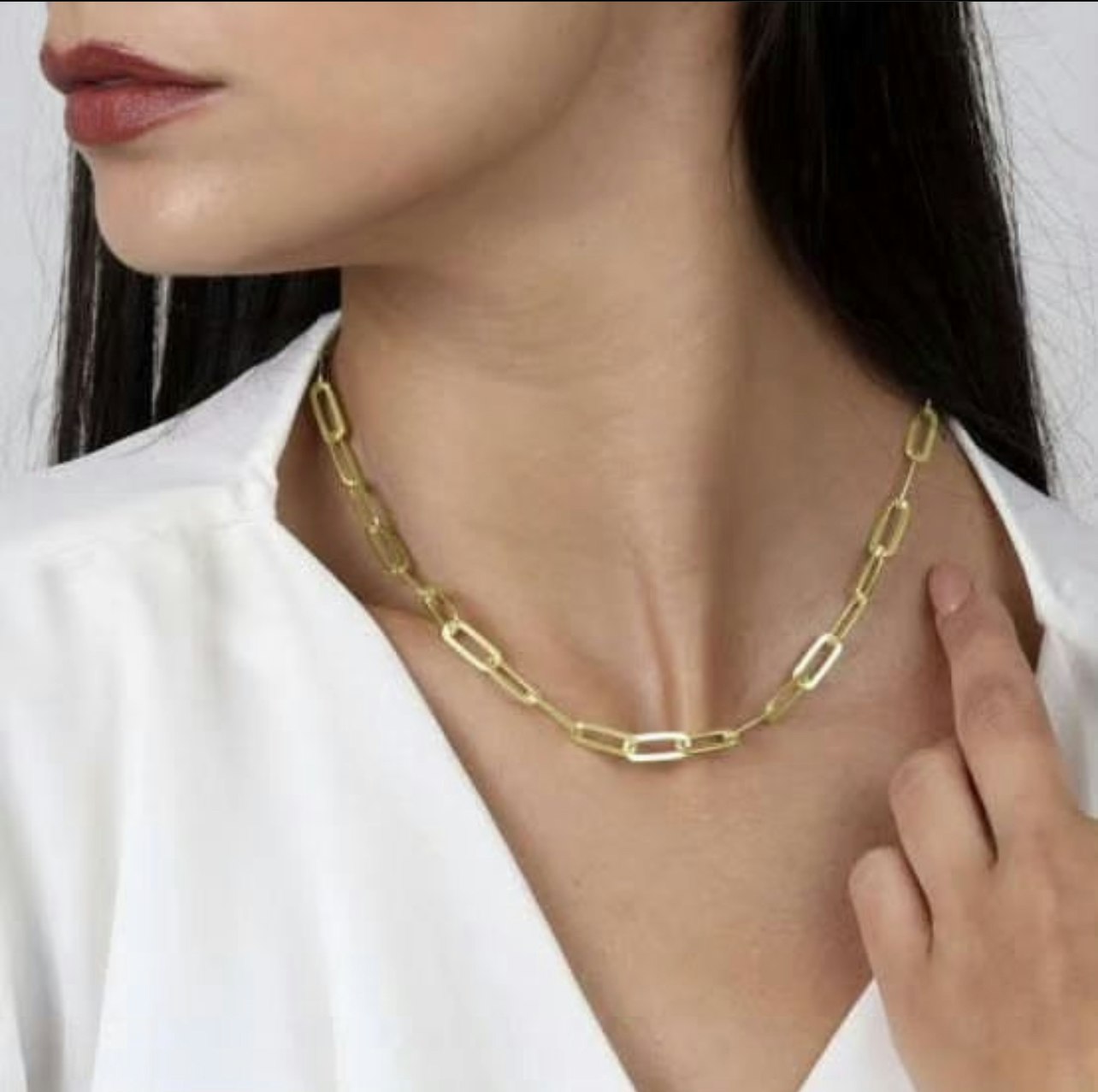 Paper Clip Necklace/ Halsband 18karat