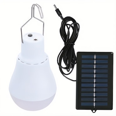 Solcellsdriven LED-lampa med krok
