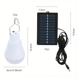Solcellsdriven LED-lampa med krok