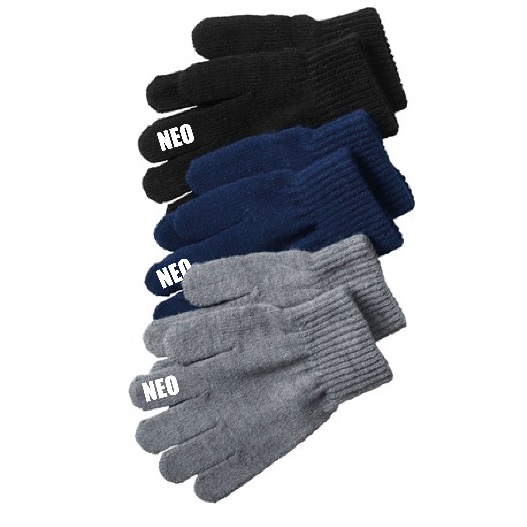 3-Pack fingervantar med eget namn