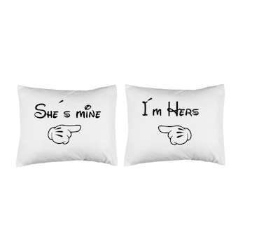 Örngott She´s mine I´m hers