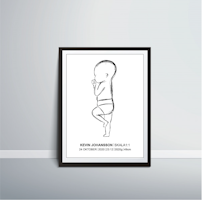 Födelseposter skala 1:1 50*70cm