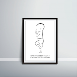 Födelseposter skala 1:1 50*70cm