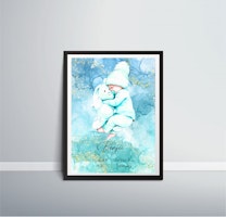 Baby blå Födelseposter