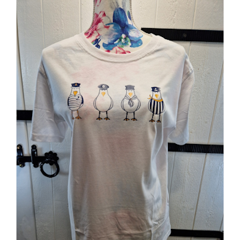 T-shirt med fiskmåsar