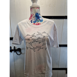 T-shirt med fiskar