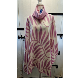 Poncho löv cerise