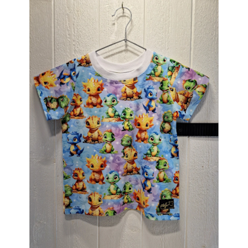 T-shirt färgglada drakar