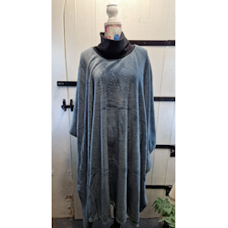 Poncho jeansblå
