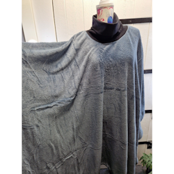 Poncho jeansblå