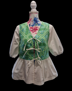 Blus vintage grön dröm storlek 36