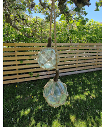 Glaskula/flöte rökfärgat glas 2 pack
