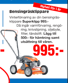 Vinterförvaring Service Bensingräsklippare