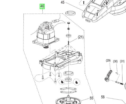 Ryobi MOTOR ASSEMBLY 5131036952