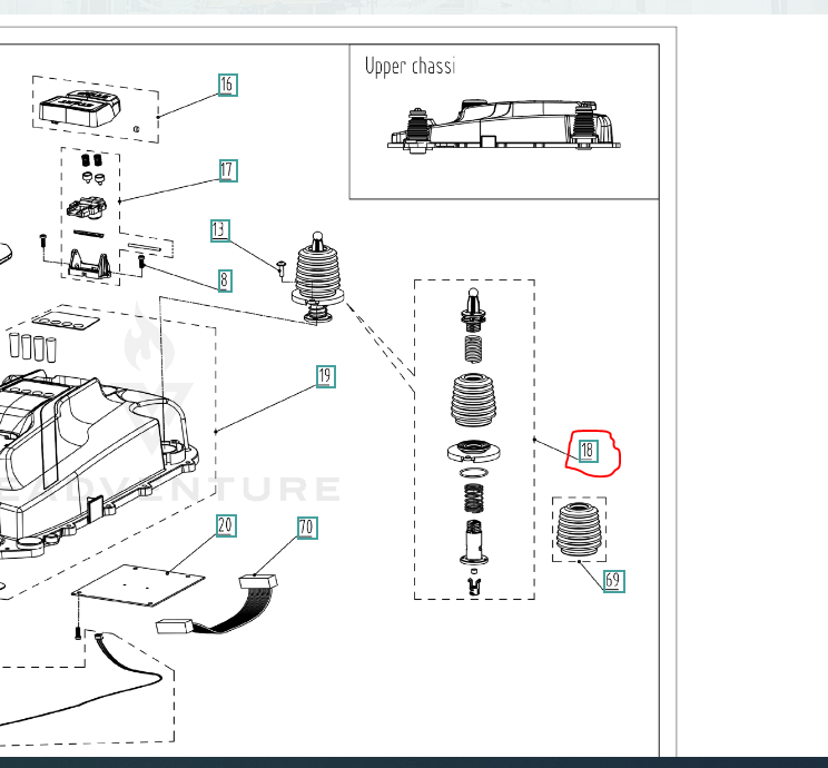 Greenworks Suspension Assembly c