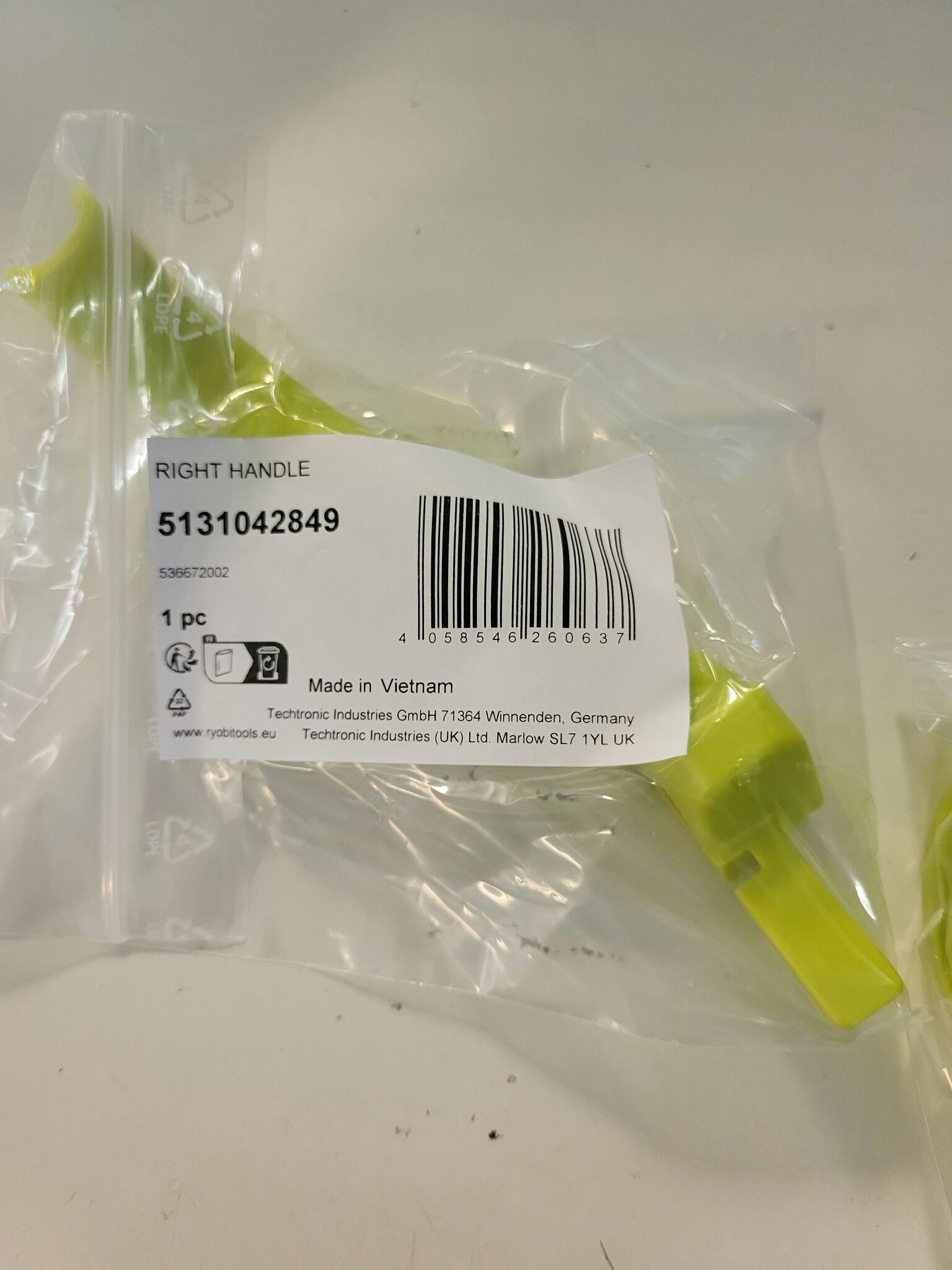 Ryobi handtag Höger 5131042849