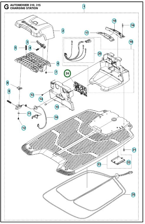 Gardena / Husqvarna PCBA CS 5929093-02