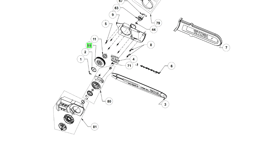 Ryobi DRIVE WHEEL 5131042652