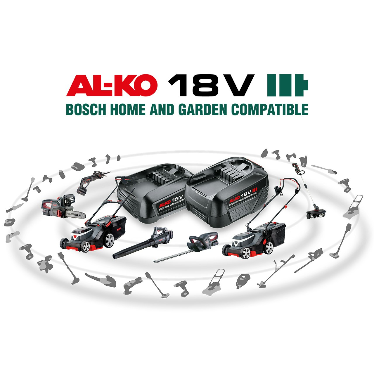 AL-KO 18 V BOSCH HOME AND GARDEN COMPATIBLE 38.1 Li