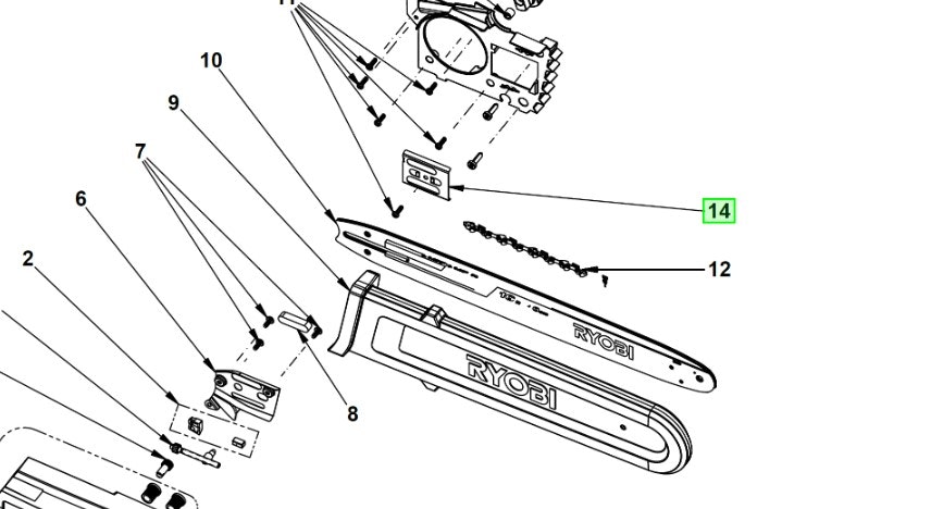 Ryobi 5131044004 RETAINING PLATE (1)